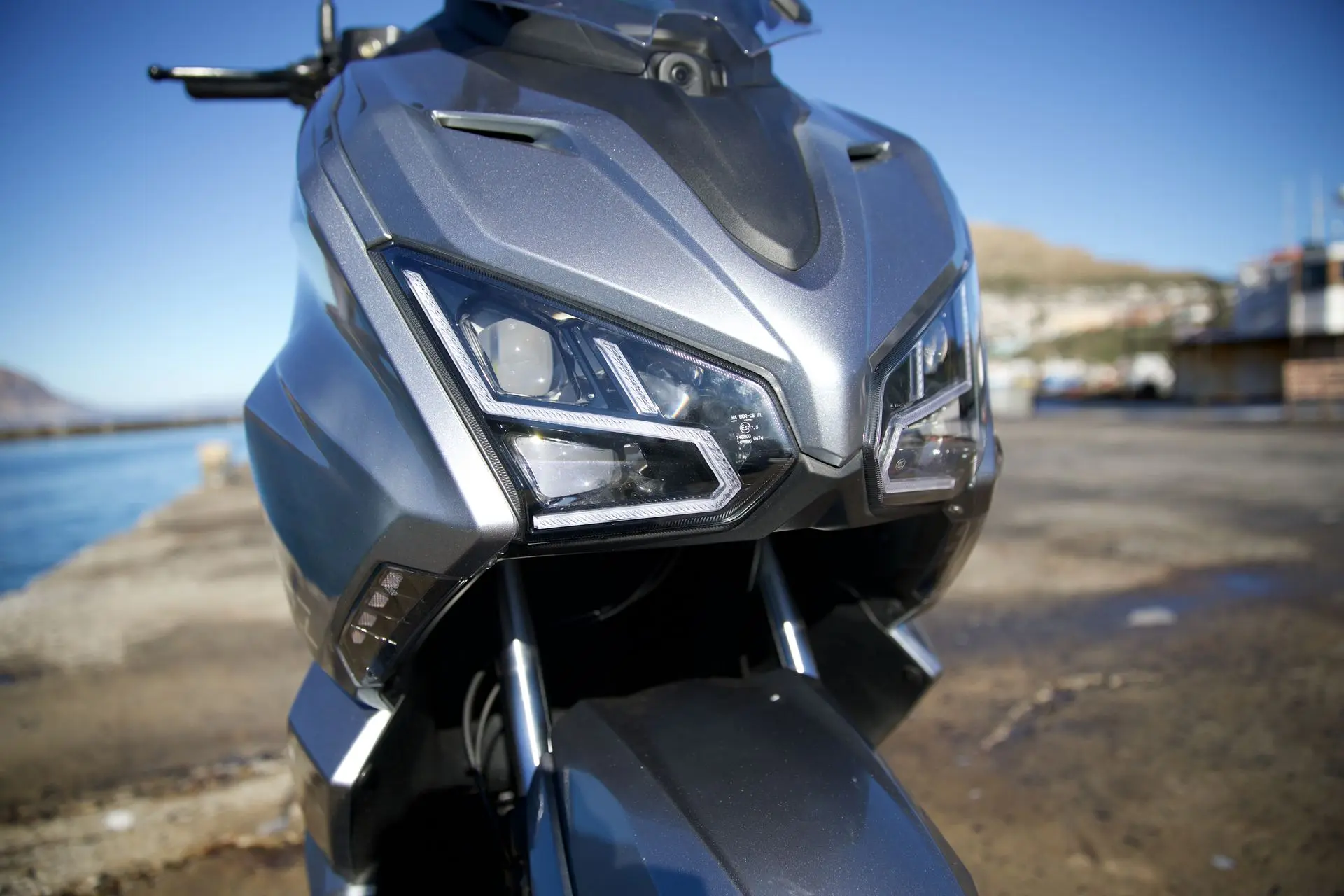 EWIZZ LIGHTNING Mk2 LED headlights at the harbour